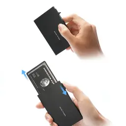 Metal Automatic Pop-Up Card Holder with RFID Protection thumbnail 3
