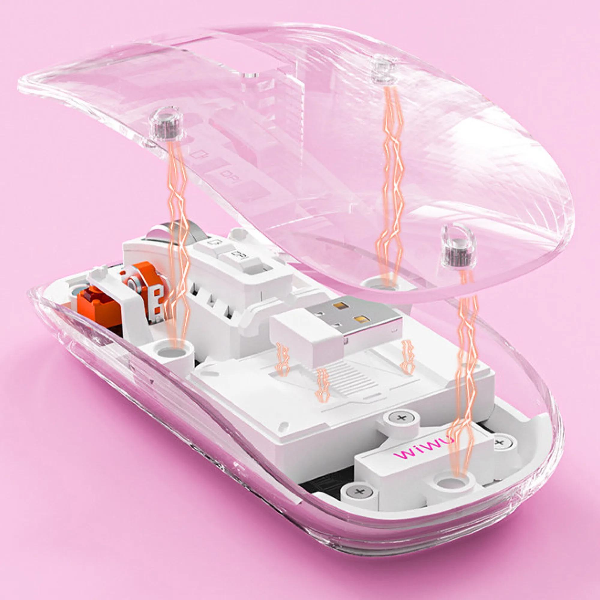 WIWU WM105 Transparent Wireless Bluetooth Mouse thumbnail 3