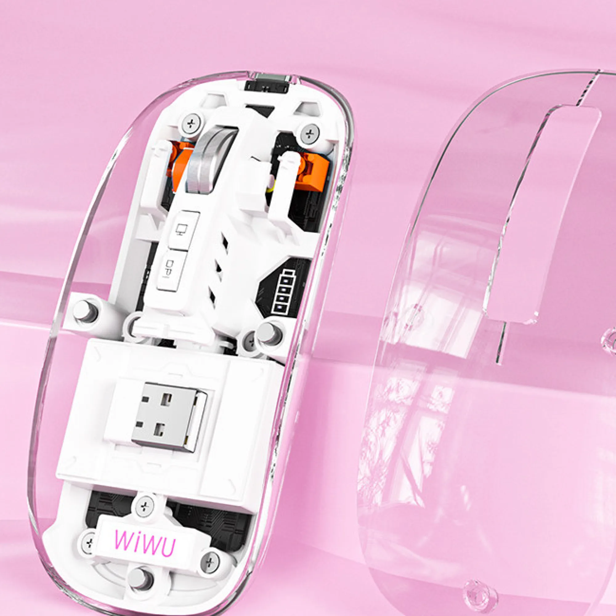 WIWU WM105 Transparent Wireless Bluetooth Mouse thumbnail 2
