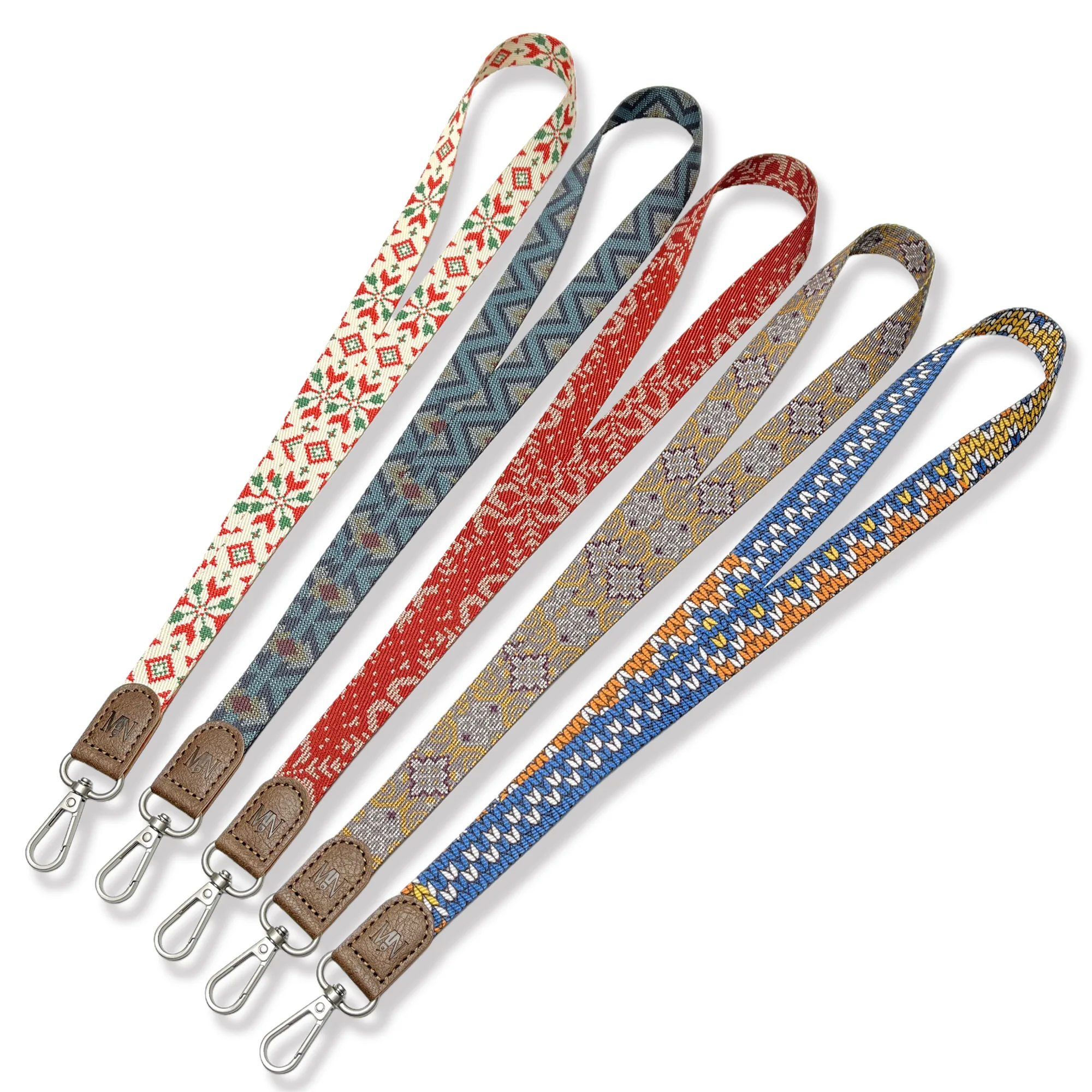Neck Lanyard with Metal Hook and Woven Strap
