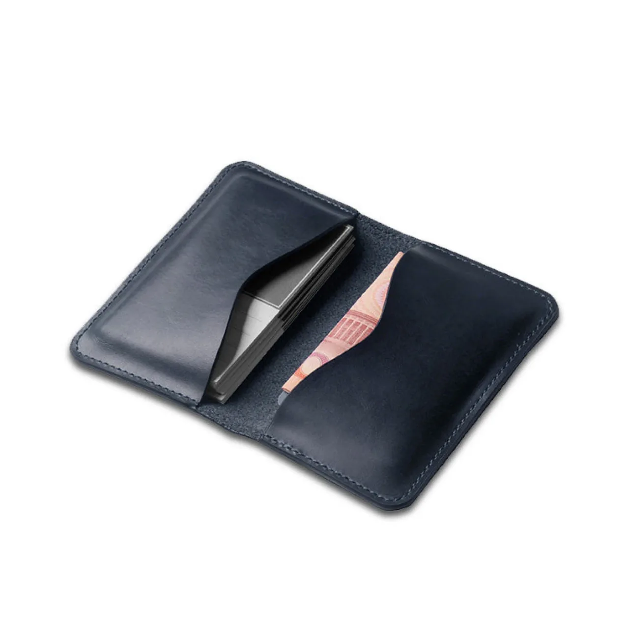 Business Leather Card Holder for Business Cards and Credit Cards