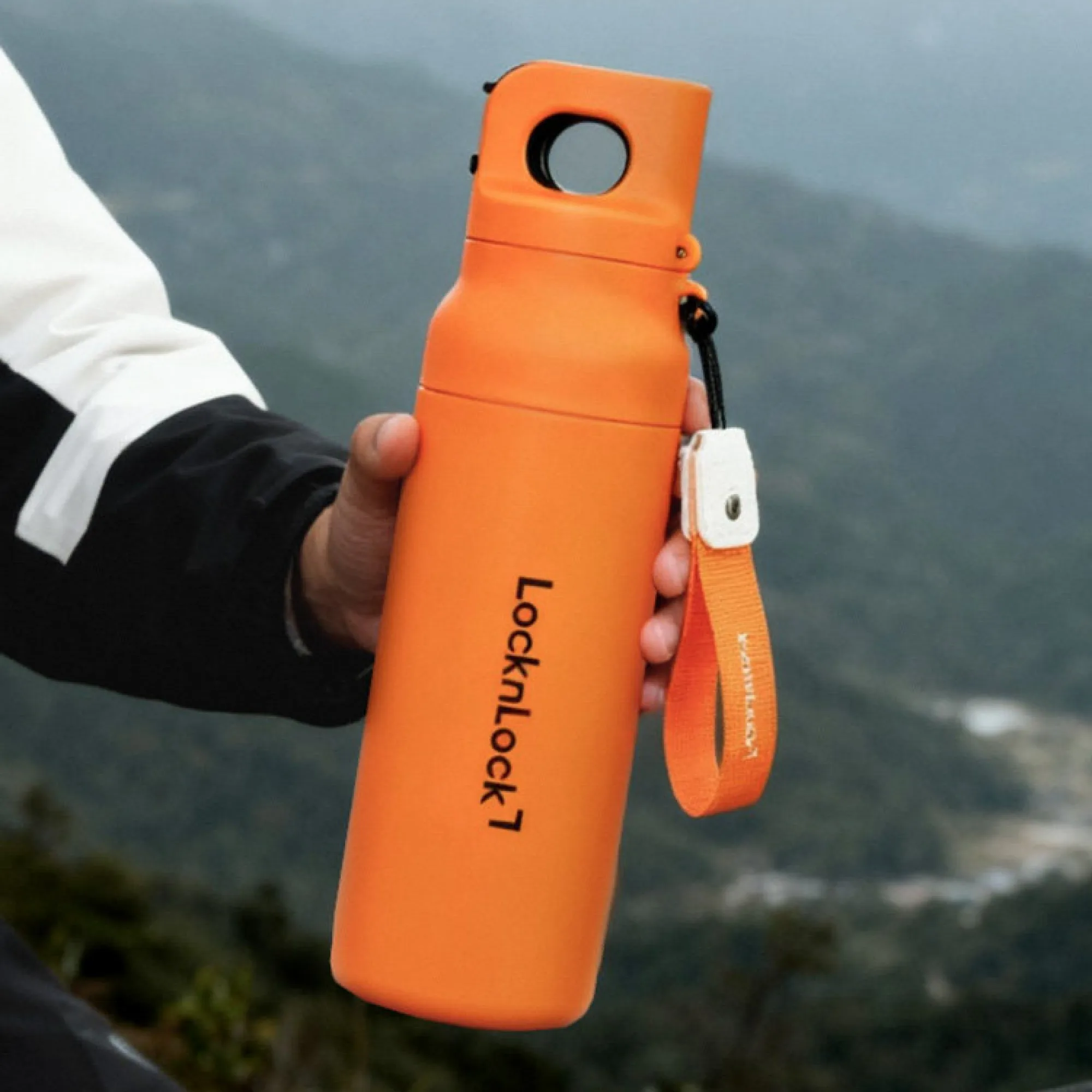 LocknLock 610ml Stainless Steel Insulated Tumbler with Dual-Drink Lid — View 1