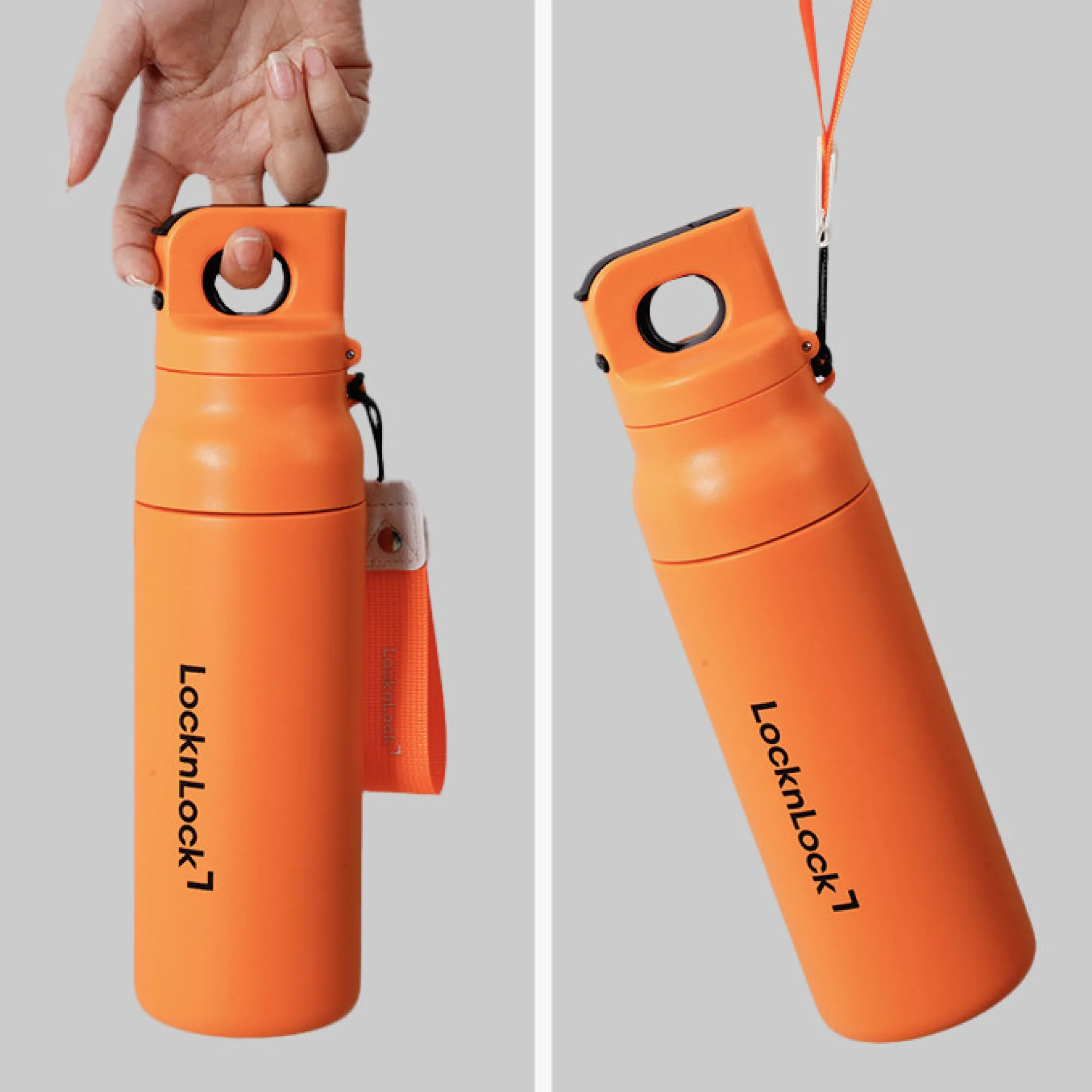 LocknLock 610ml Stainless Steel Insulated Tumbler with Dual-Drink Lid thumbnail 5