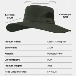 Adjustable Wide Brim Bucket Hat thumbnail 5