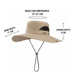 Adjustable Wide Brim Bucket Hat thumbnail 3