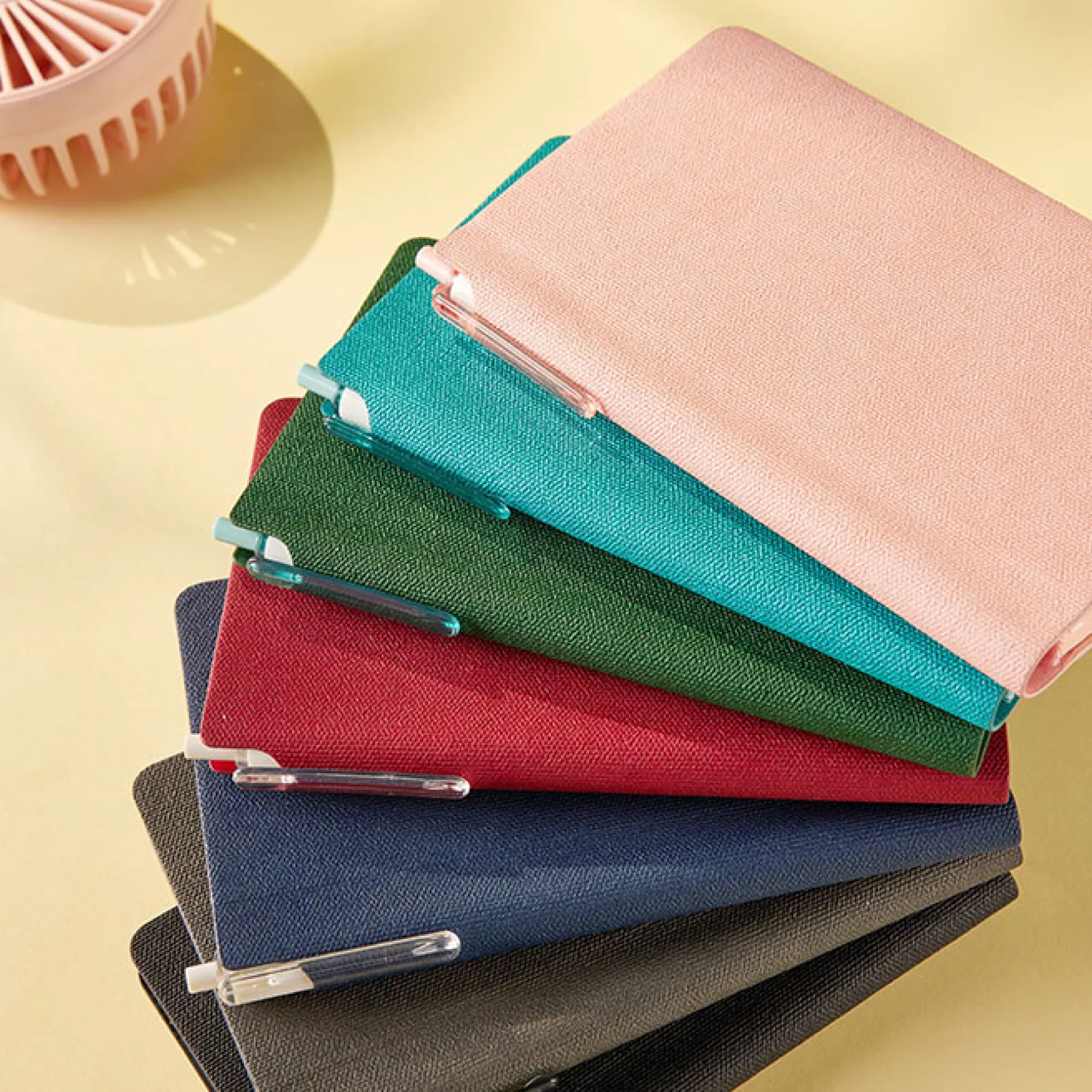 A6 PU Hardcover Lined Notebook with Pen, 80 Pages thumbnail 4