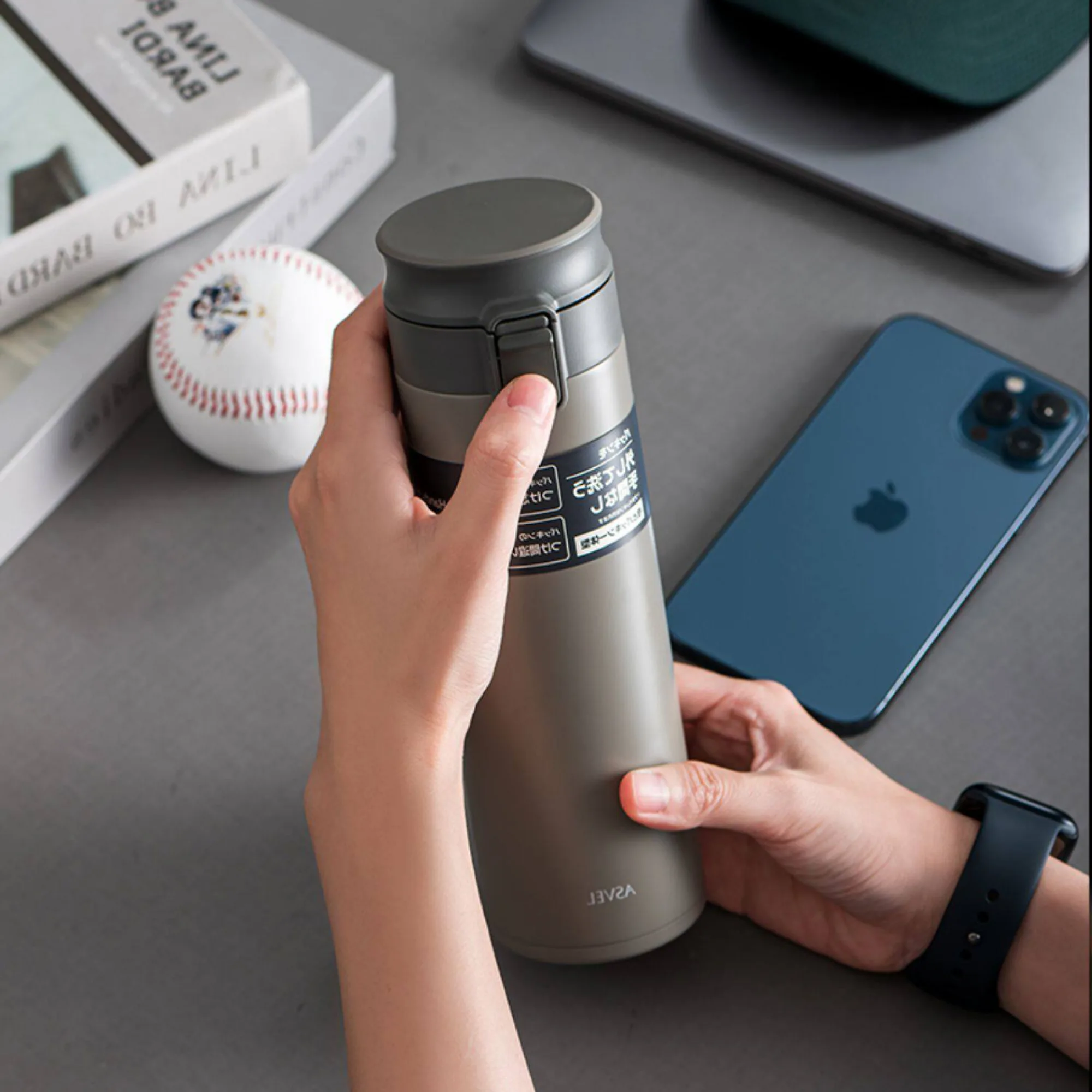 ASVEL 3312 Lightweight Insulated Tumbler with Pop-Up Lid thumbnail 3