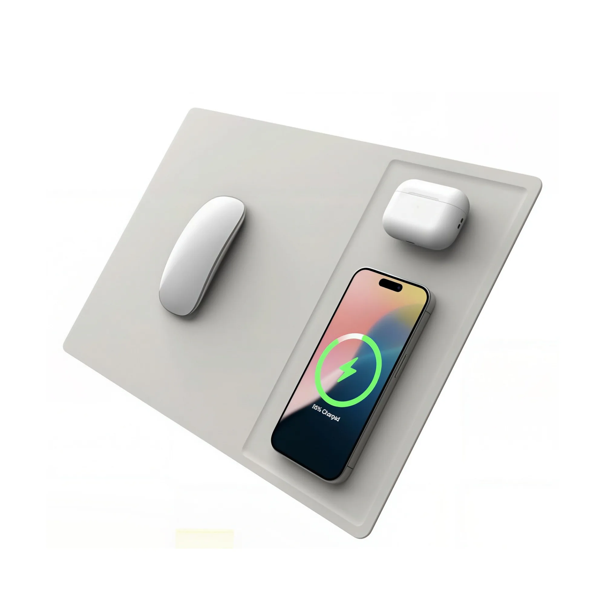 2-in-1 Wireless Charging Mouse Pad with 15W Fast Charging