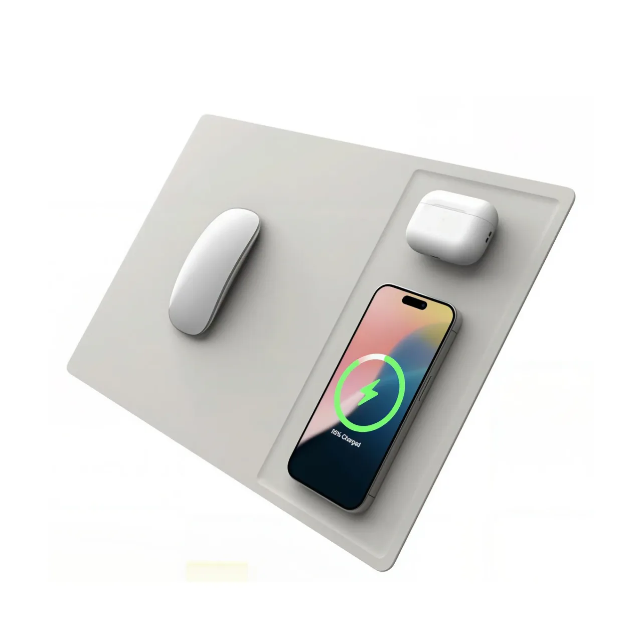 2-in-1 Wireless Charging Mouse Pad with 15W Fast Charging