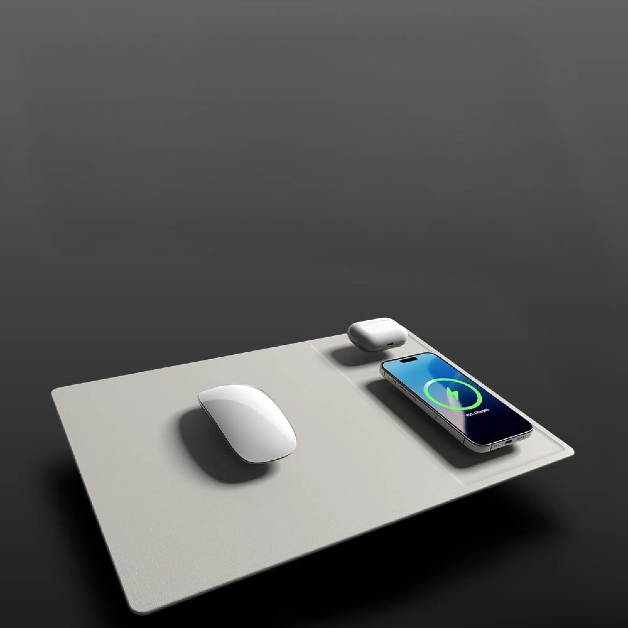 2-in-1 Wireless Charging Mouse Pad with 15W Fast Charging