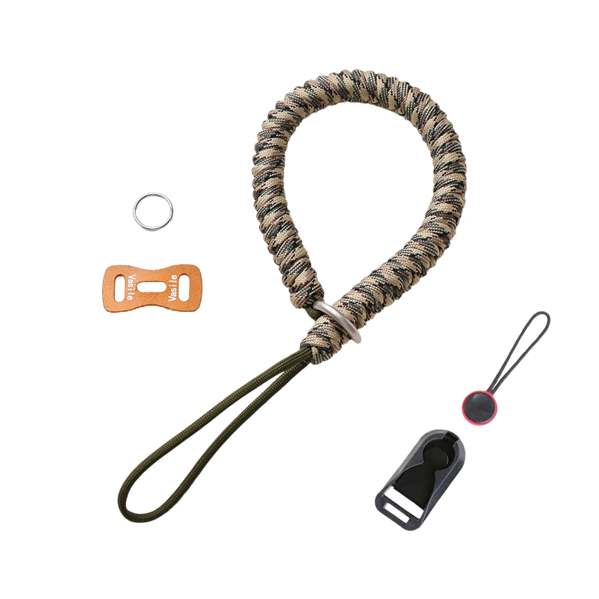 Hand-Woven Paracord Camera Wrist Strap with Quick-Release Buckle and Leather Pad thumbnail 13