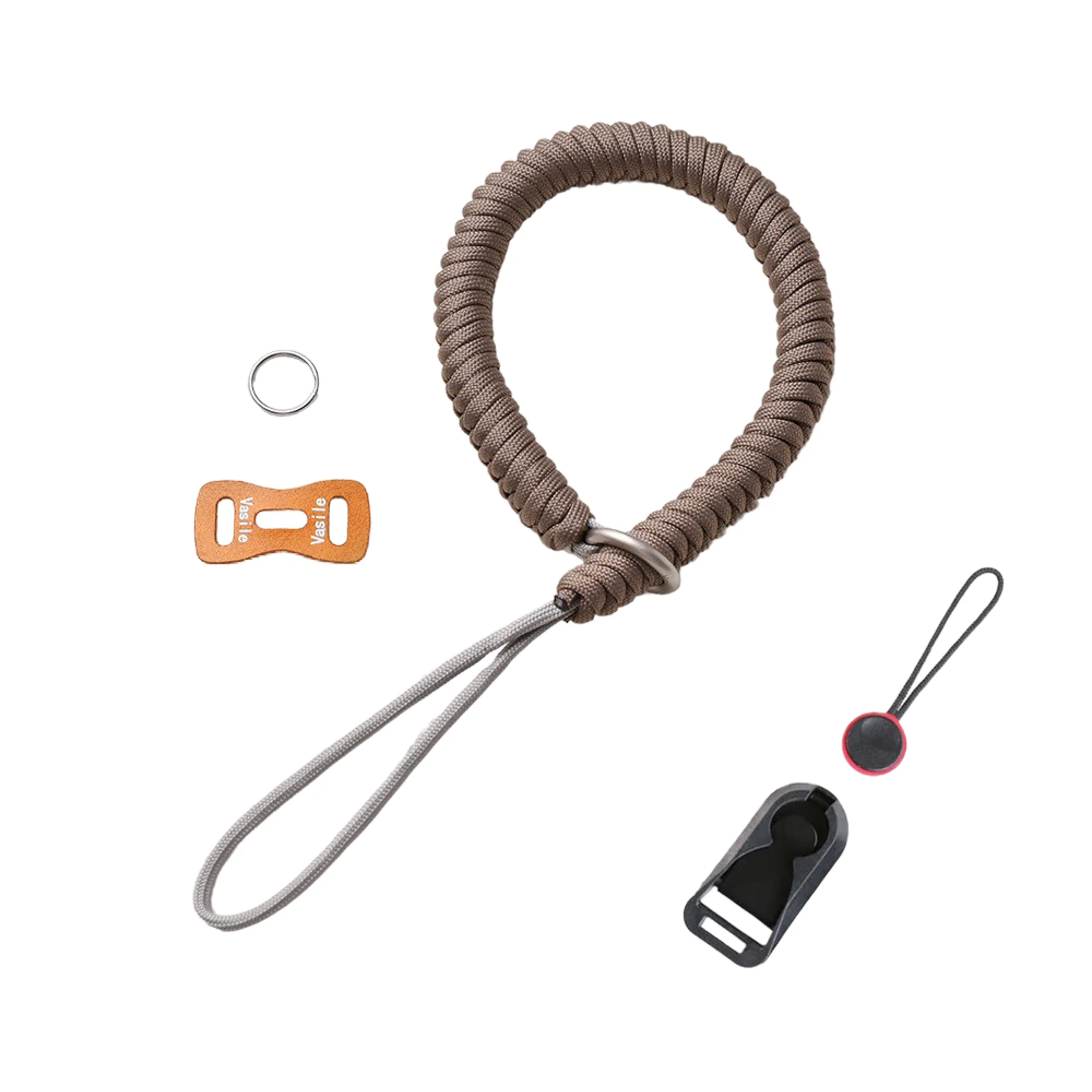Hand-Woven Paracord Camera Wrist Strap with Quick-Release Buckle and Leather Pad thumbnail 9