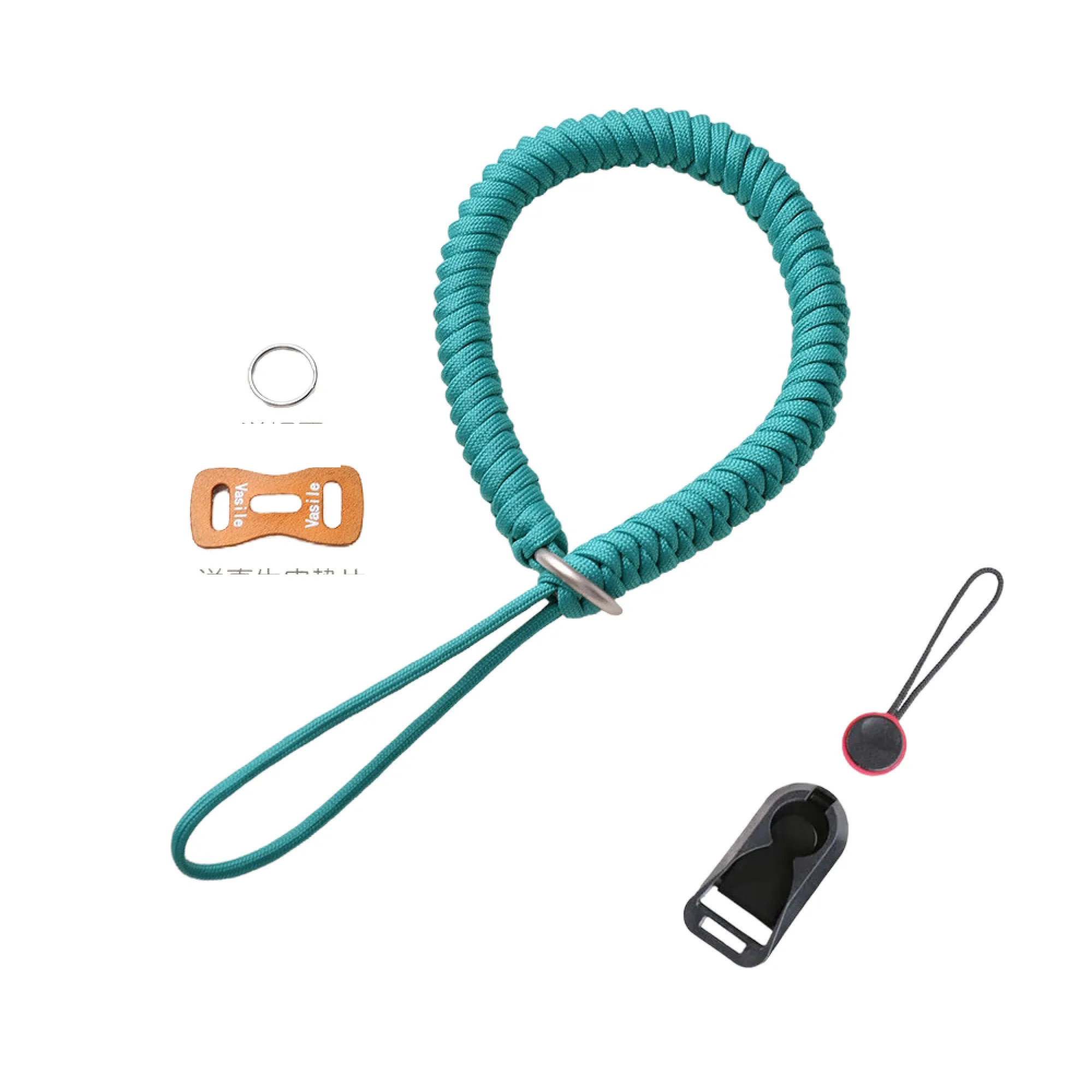 Hand-Woven Paracord Camera Wrist Strap with Quick-Release Buckle and Leather Pad thumbnail 15