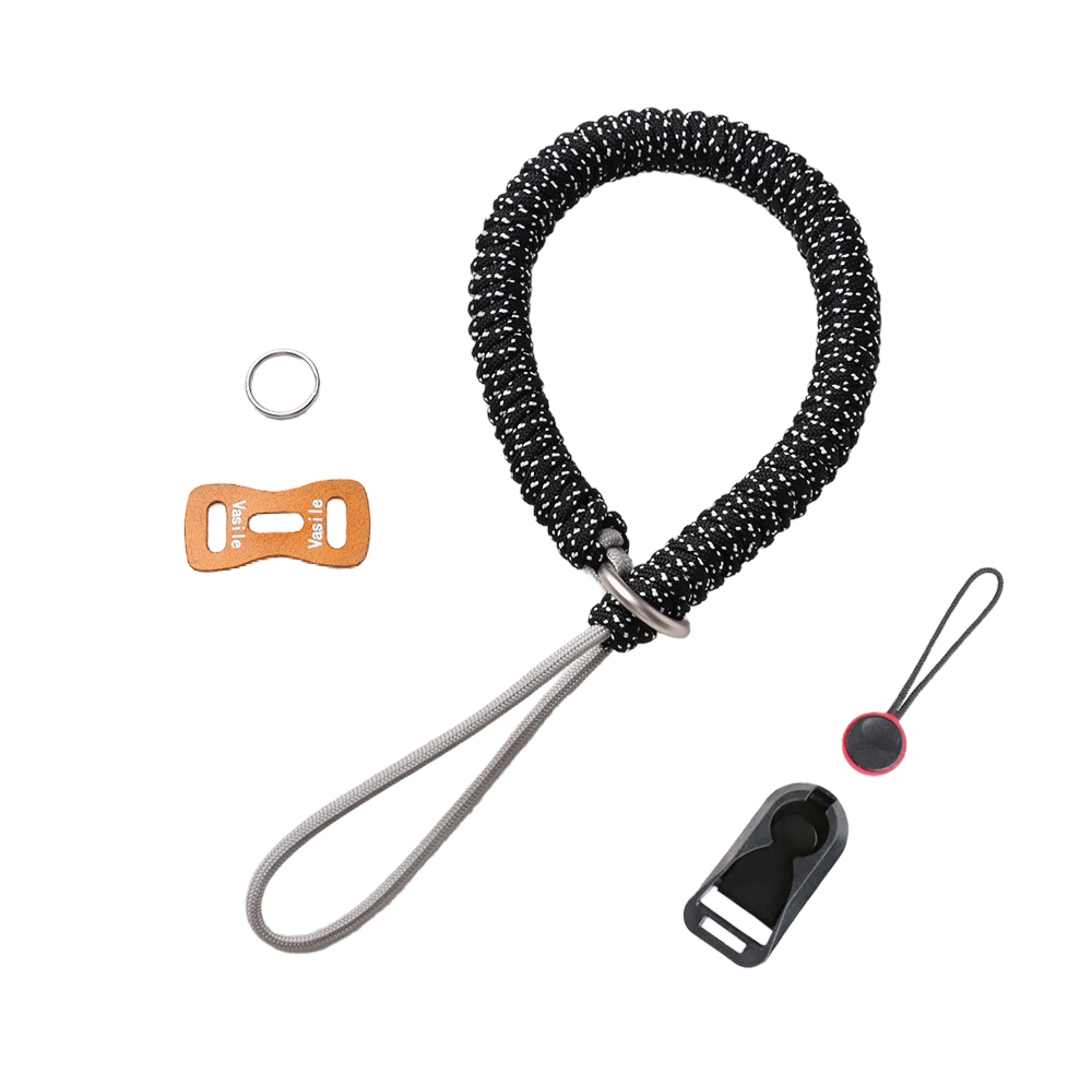 Hand-Woven Paracord Camera Wrist Strap with Quick-Release Buckle and Leather Pad thumbnail 16