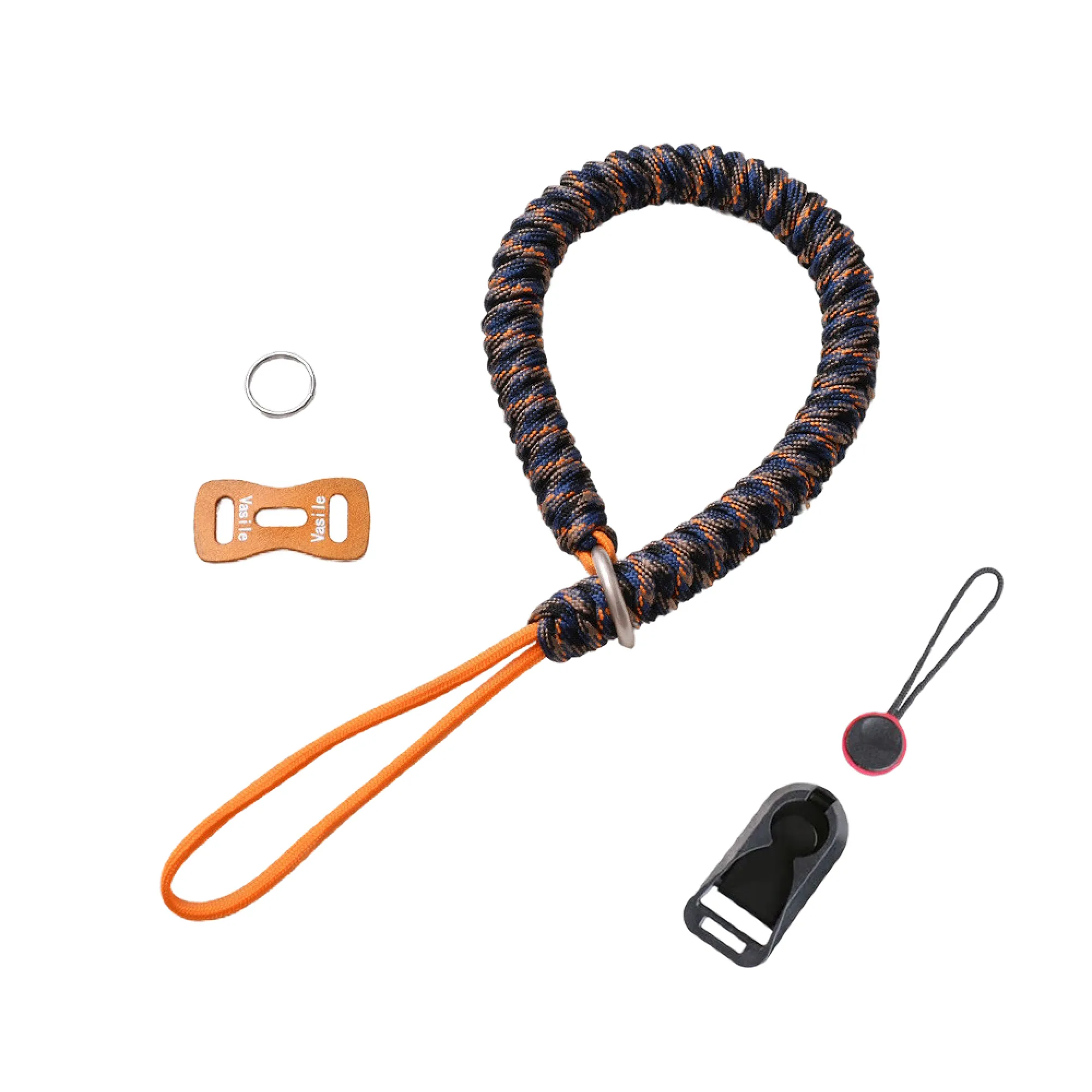 Hand-Woven Paracord Camera Wrist Strap with Quick-Release Buckle and Leather Pad thumbnail 12