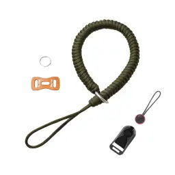 Hand-Woven Paracord Camera Wrist Strap with Quick-Release Buckle and Leather Pad thumbnail 8