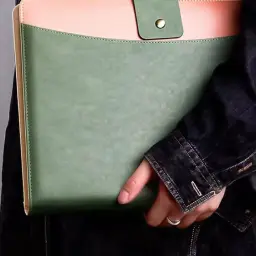 A4 PU Leather Loose-Leaf Document Folder with Binder thumbnail 5