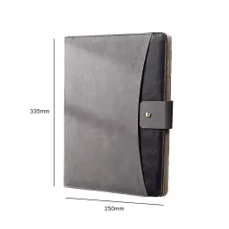 A4 PU Leather Loose-Leaf Document Folder with Binder thumbnail 6