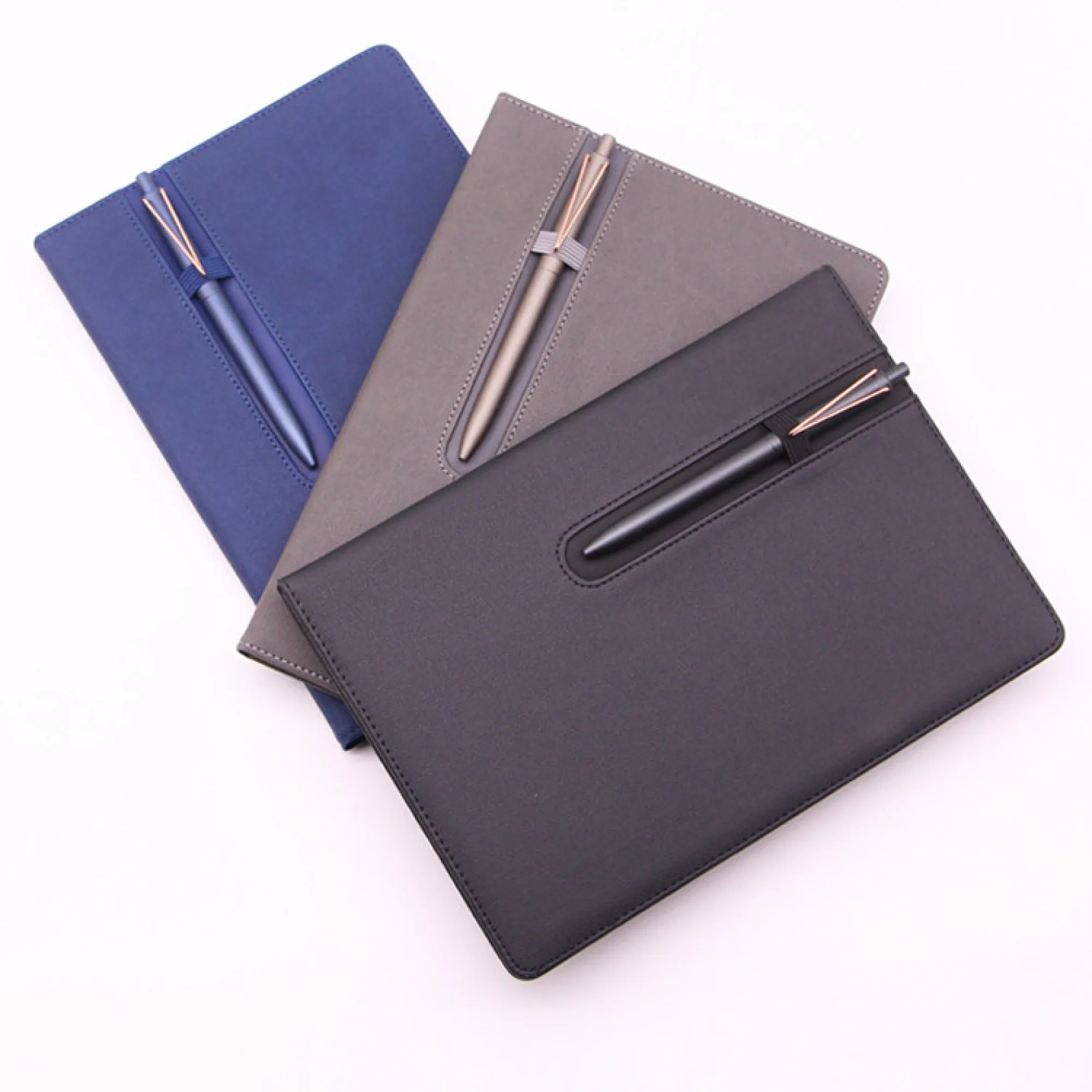 B5 PU Hardcover Notebook with Pen Slot thumbnail 2