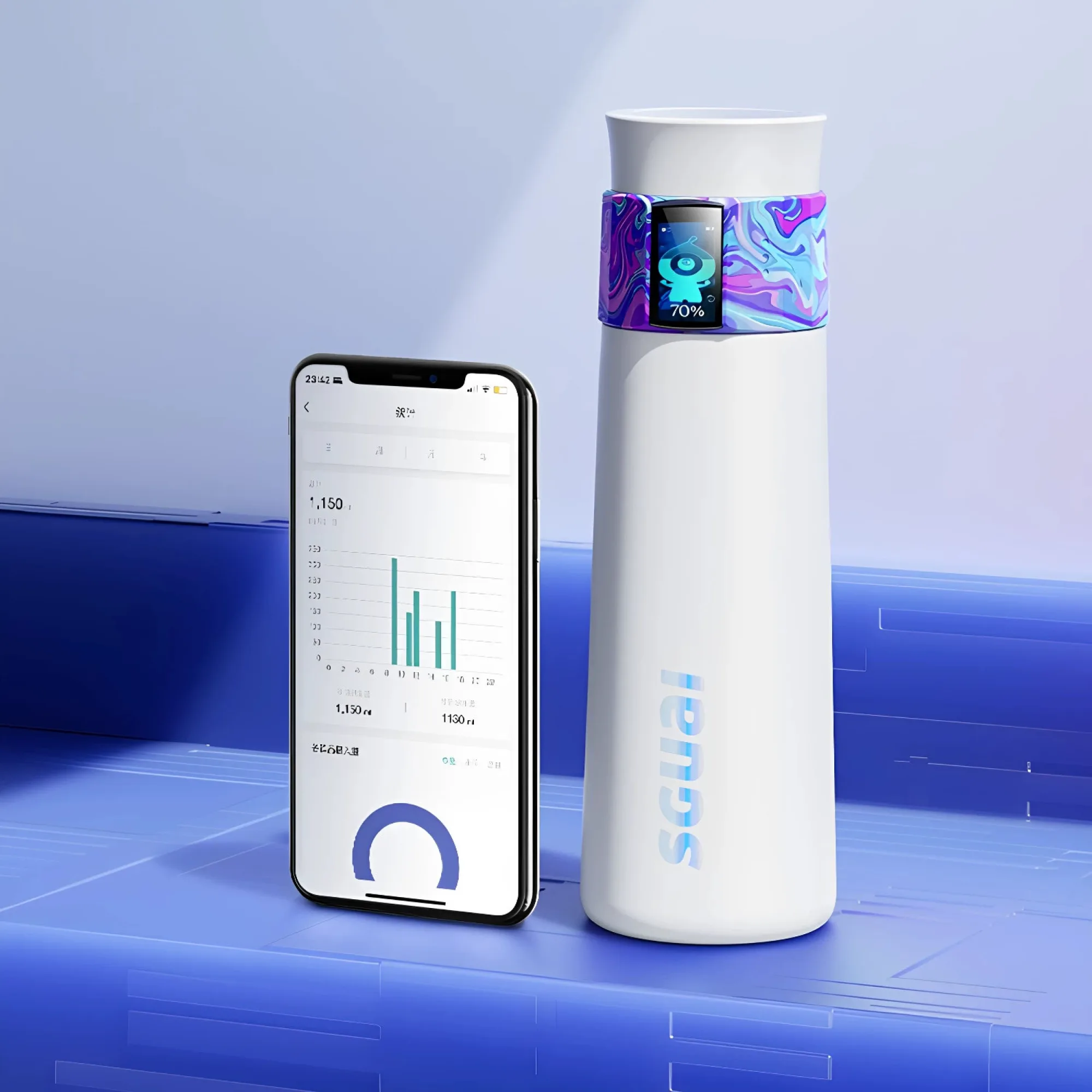 Smart Insulated Travel Mug with Temperature Display thumbnail 3