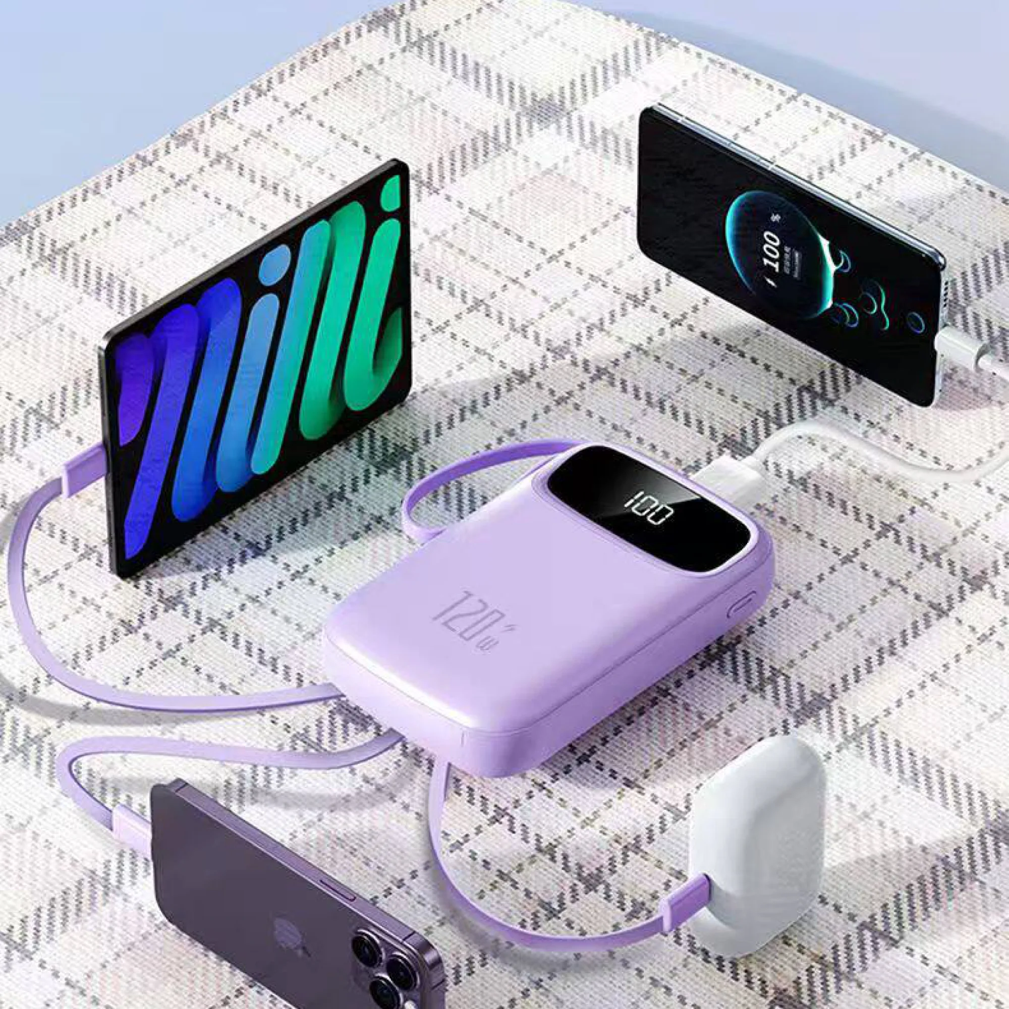 Portable Power Bank with Built-in Cables, 10000mAh/20000mAh thumbnail 6