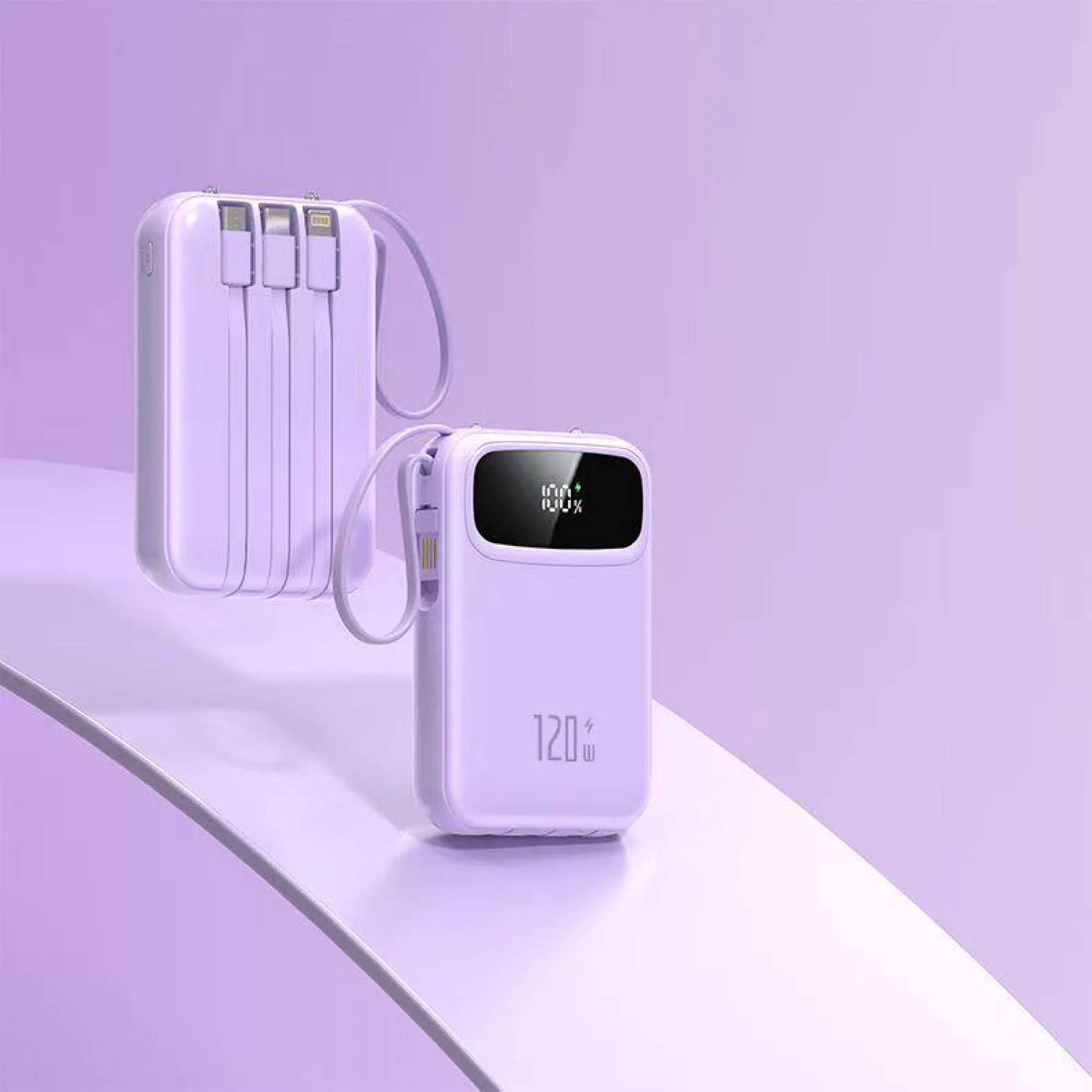 Portable Power Bank with Built-in Cables, 10000mAh/20000mAh thumbnail 7