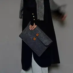 Felt Document Bag with Flap Closure thumbnail 4