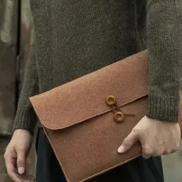 Felt Document Bag with Flap Closure thumbnail 2