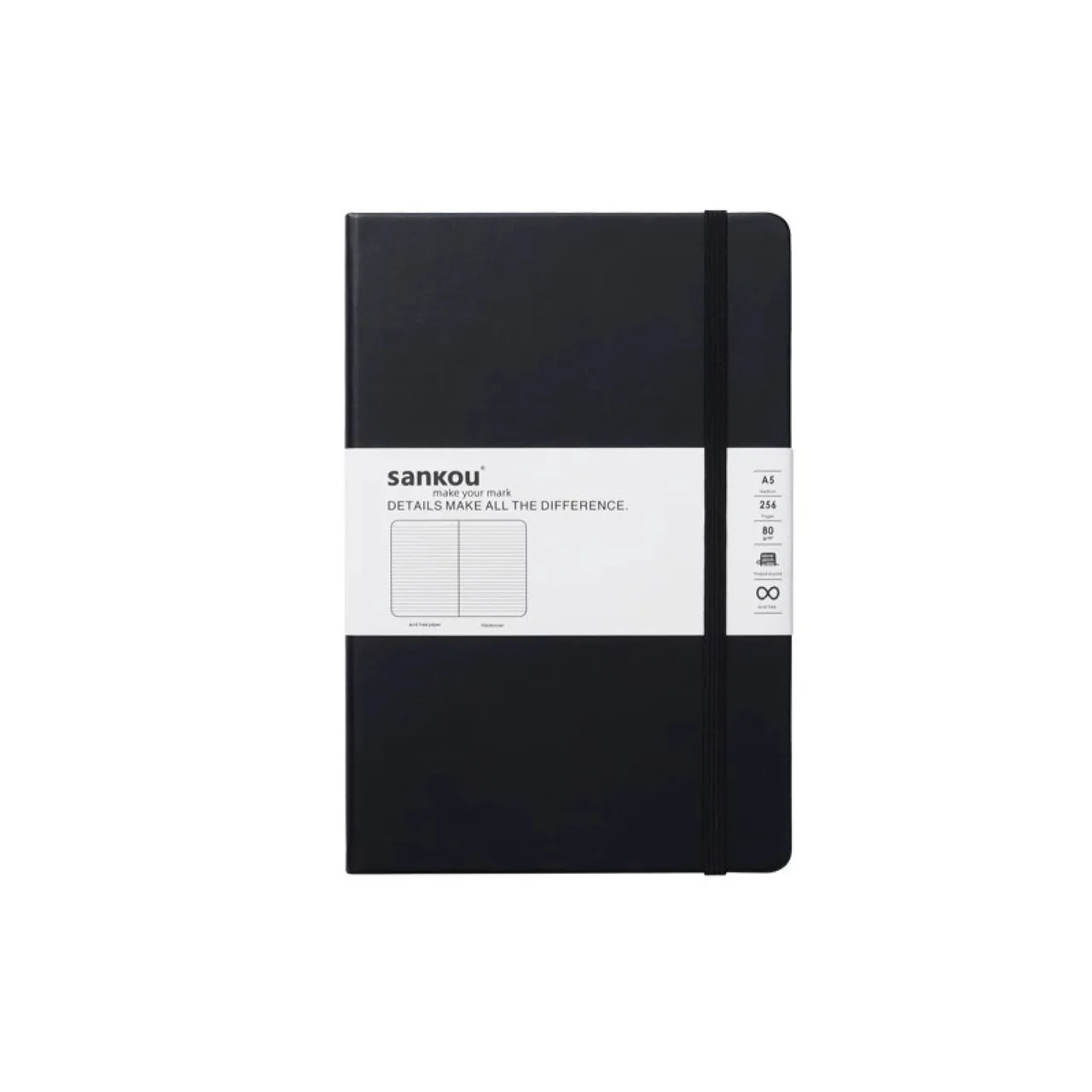 A5 PU Leather Hardcover Notebook with Lined, Dotted, or Blank Pages — alternate view 1