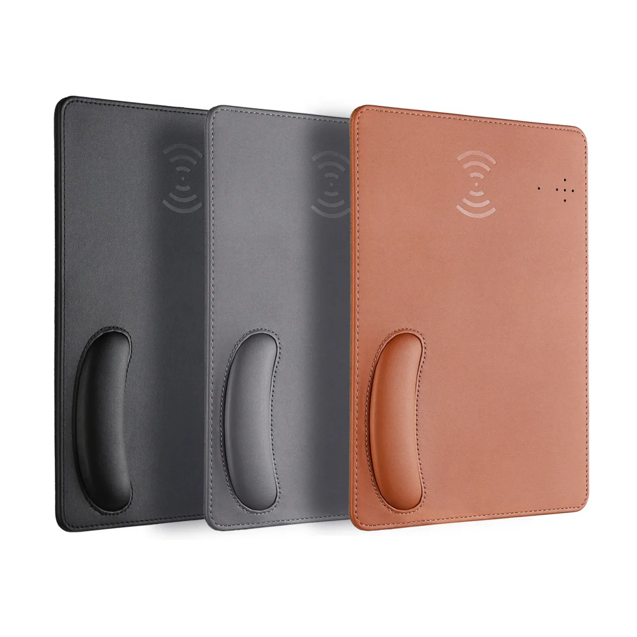 PU Leather Mouse Pad with Wrist Rest