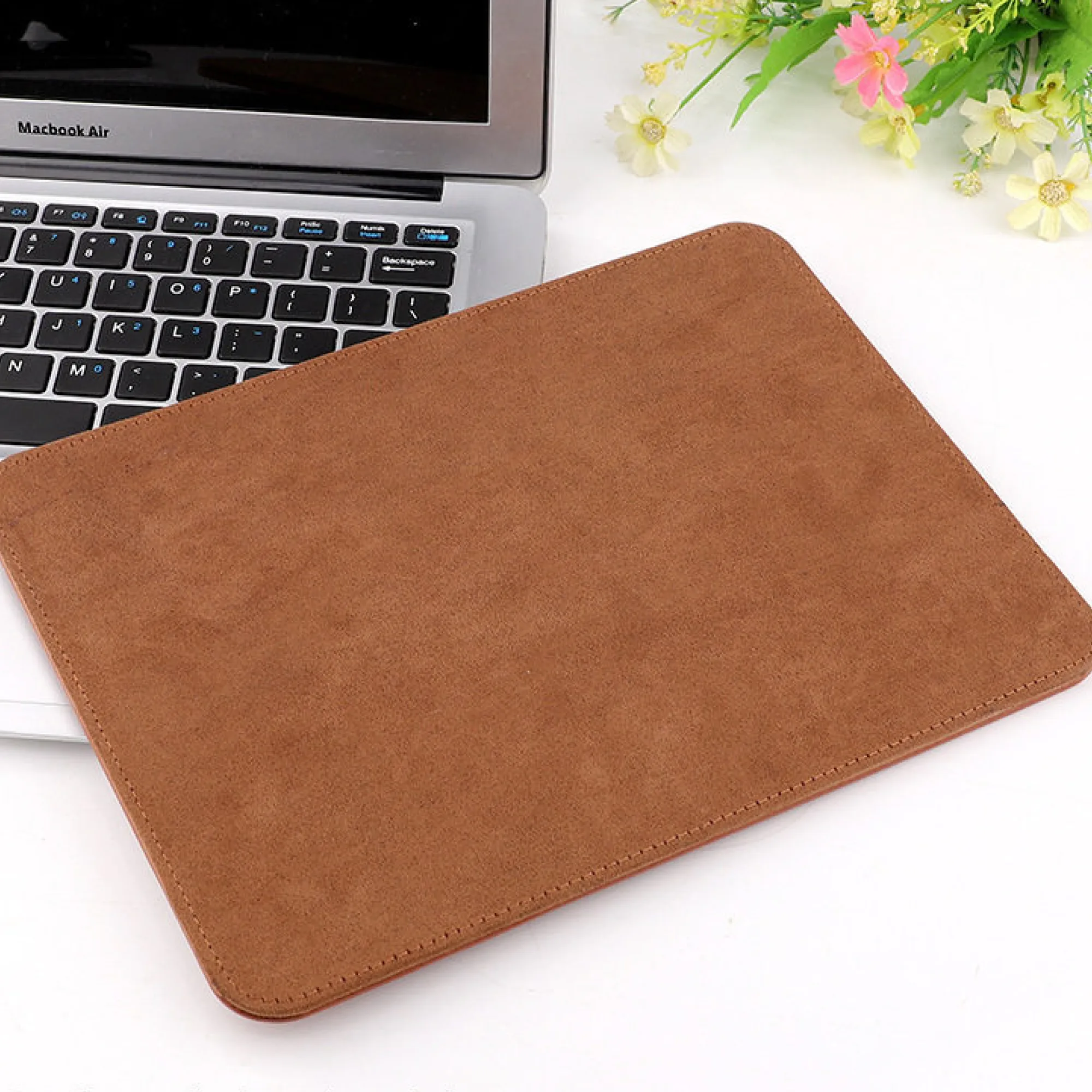 PU Leather Mouse Pad with Wrist Rest thumbnail 2