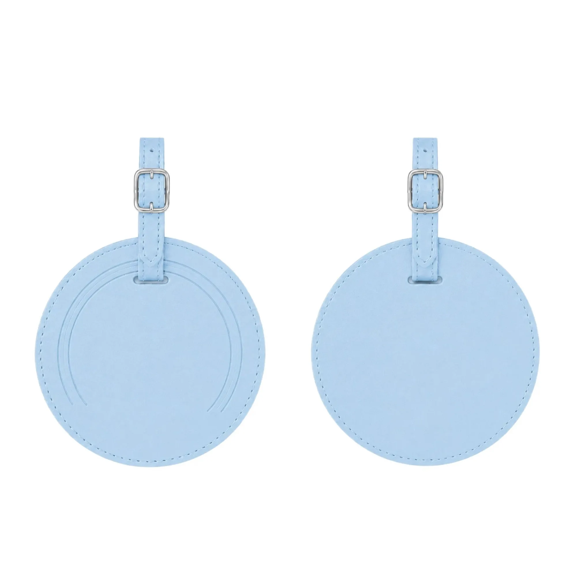 Round PU Leather Luggage Tag with Transparent Window thumbnail 7