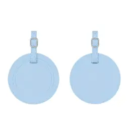 Round PU Leather Luggage Tag with Transparent Window thumbnail 7