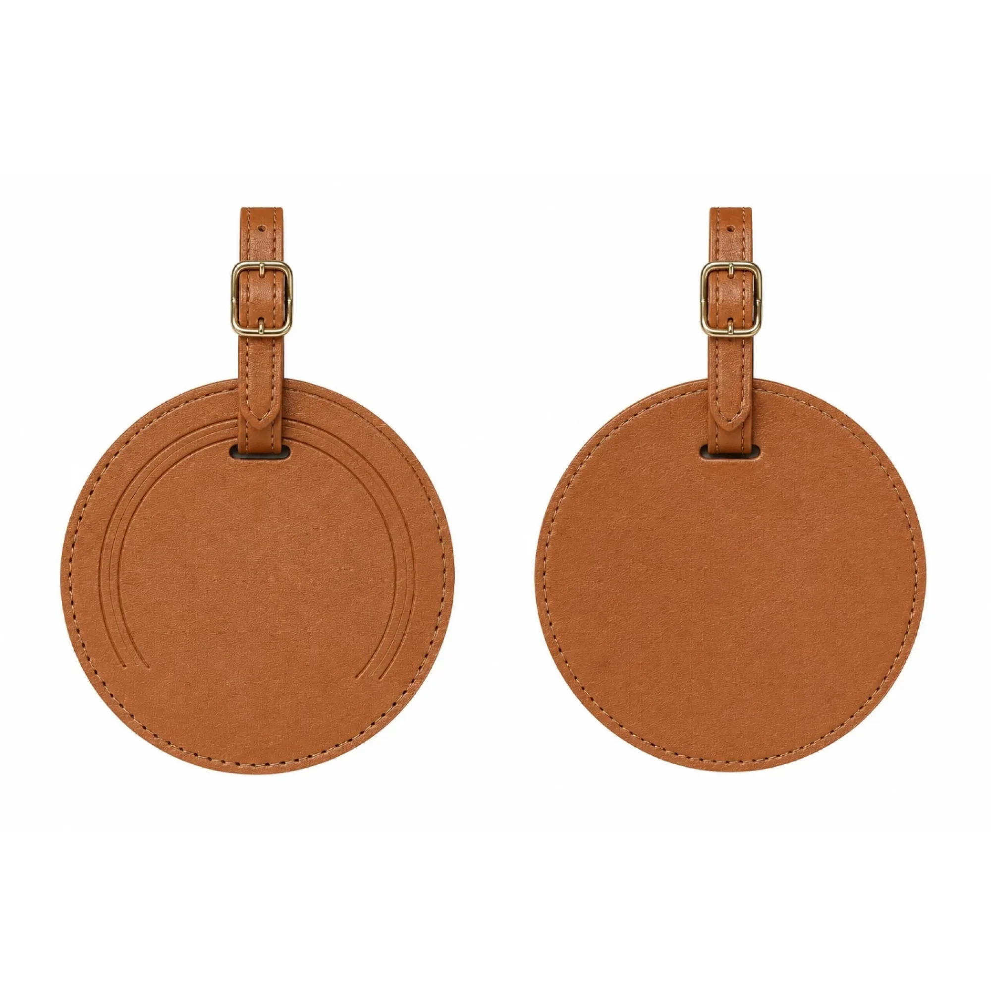 Round PU Leather Luggage Tag with Transparent Window thumbnail 12