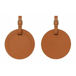 Round PU Leather Luggage Tag with Transparent Window thumbnail 12