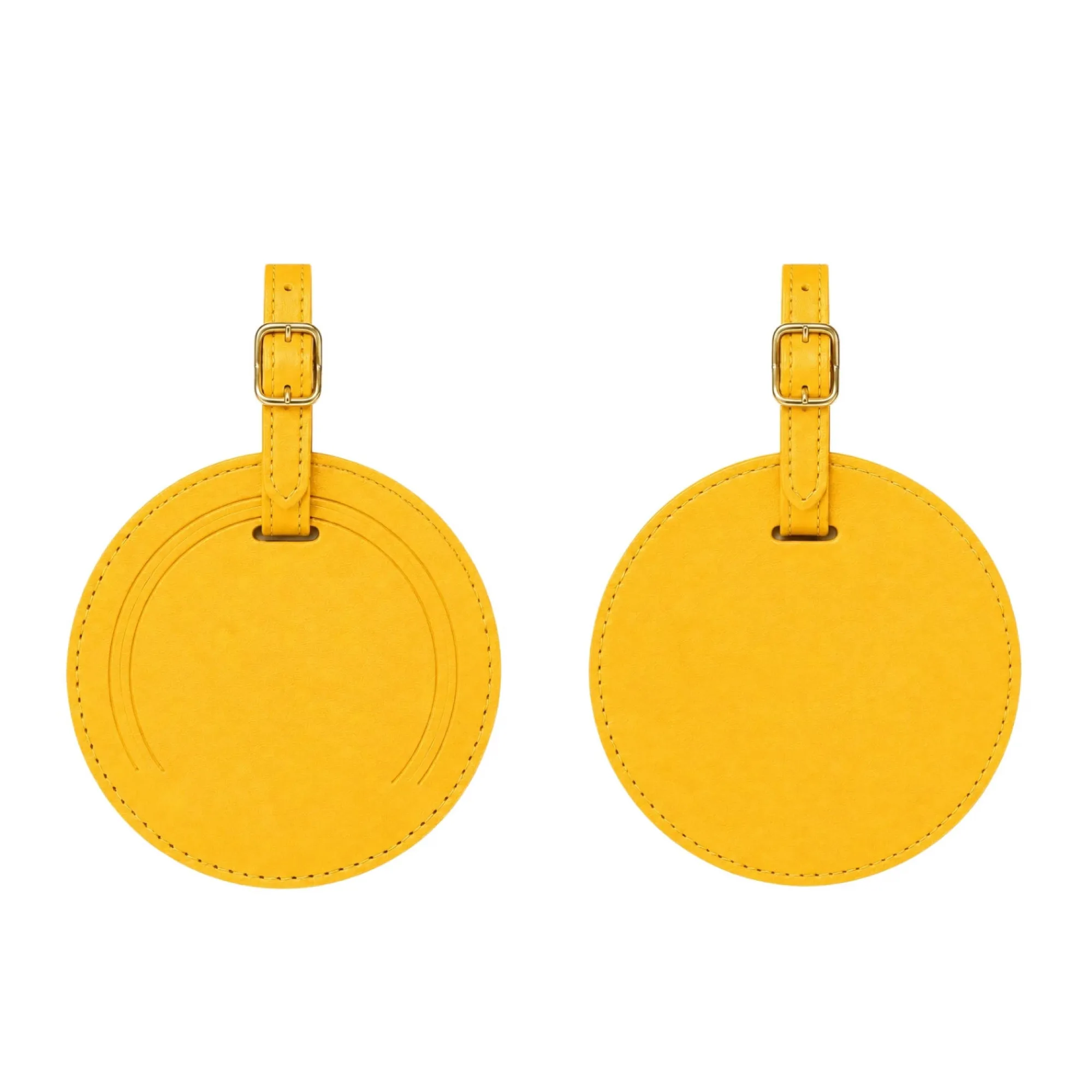 Round PU Leather Luggage Tag with Transparent Window thumbnail 6
