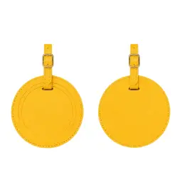 Round PU Leather Luggage Tag with Transparent Window thumbnail 6