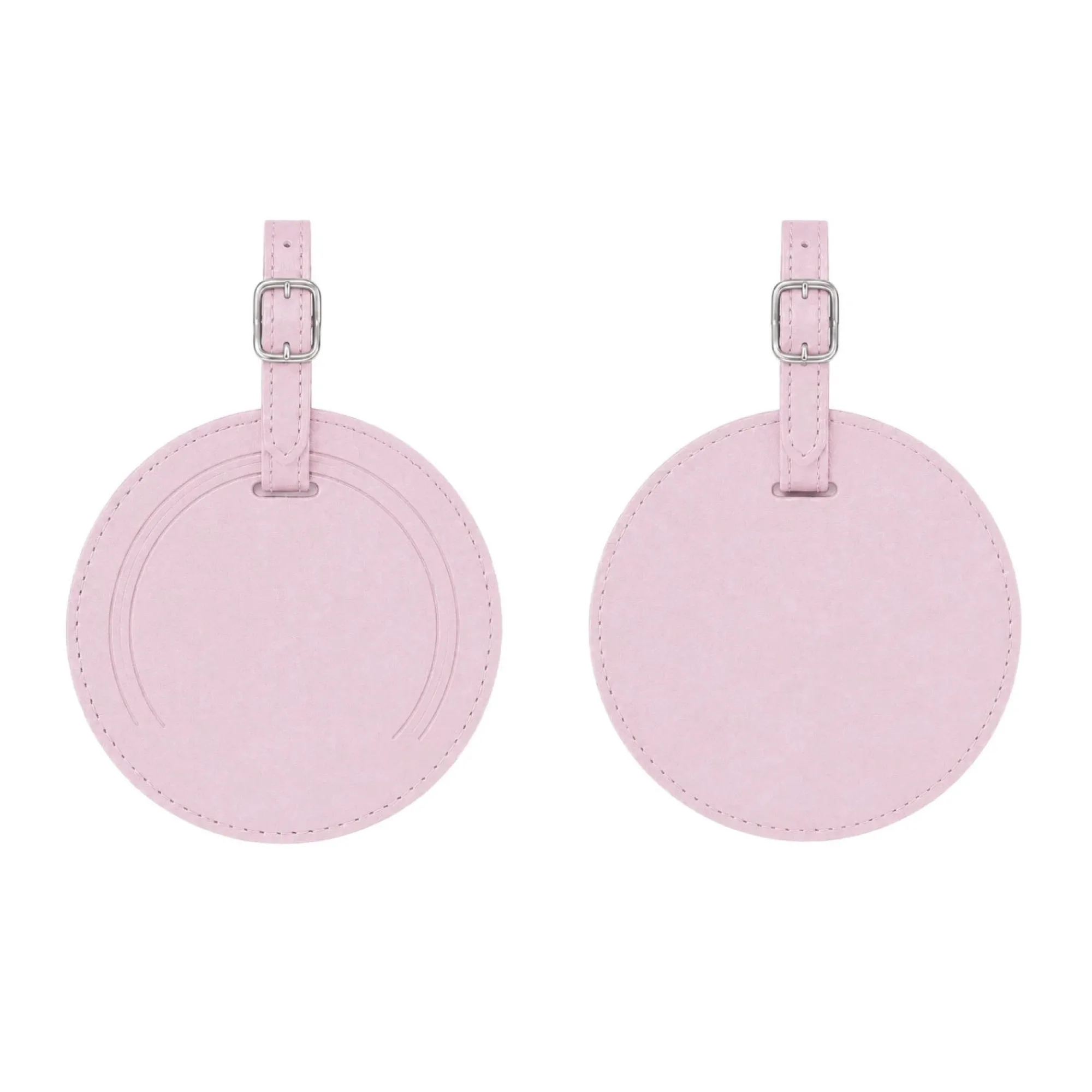 Round PU Leather Luggage Tag with Transparent Window thumbnail 11