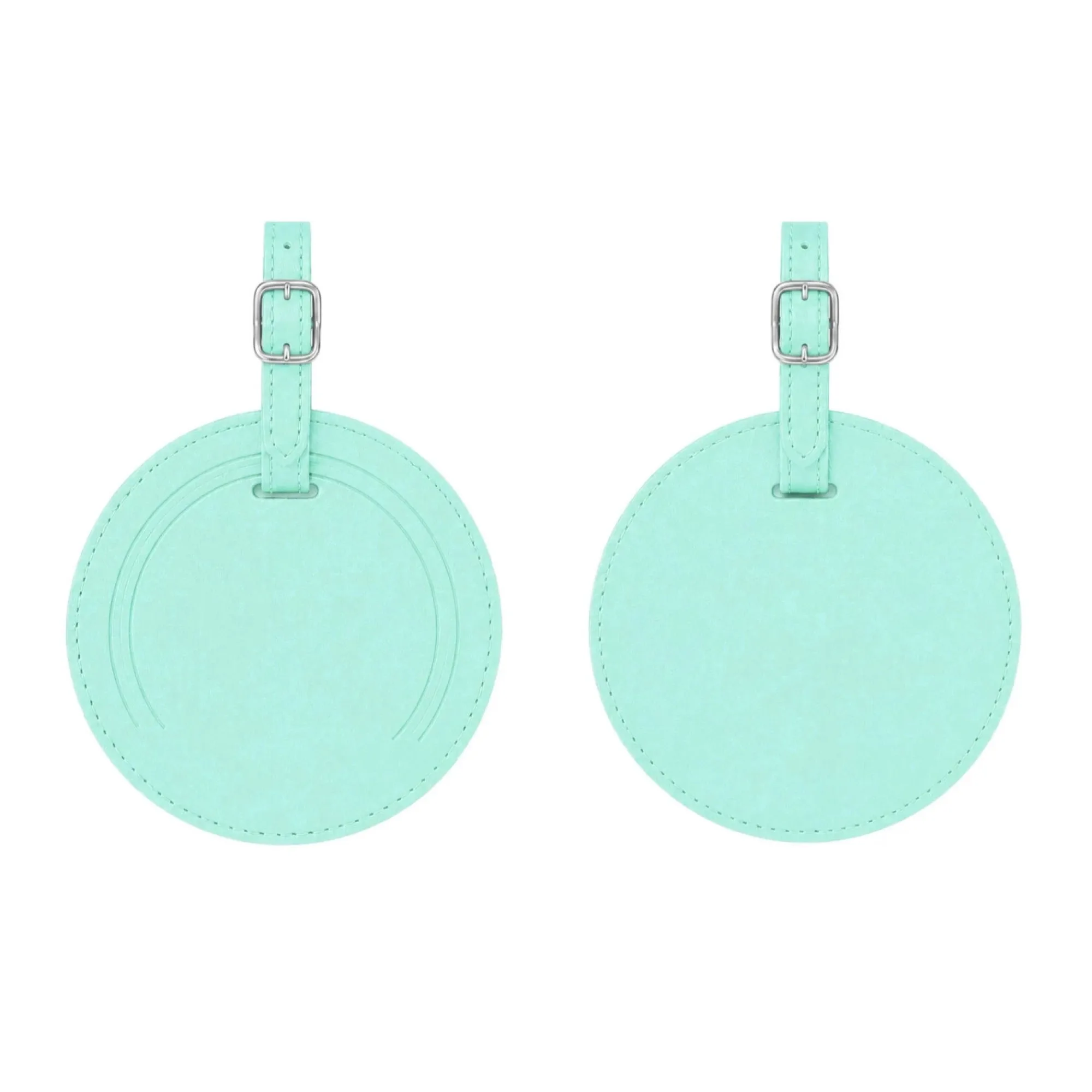 Round PU Leather Luggage Tag with Transparent Window thumbnail 10