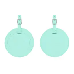 Round PU Leather Luggage Tag with Transparent Window thumbnail 10