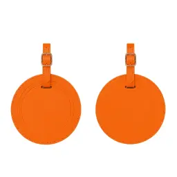 Round PU Leather Luggage Tag with Transparent Window thumbnail 9
