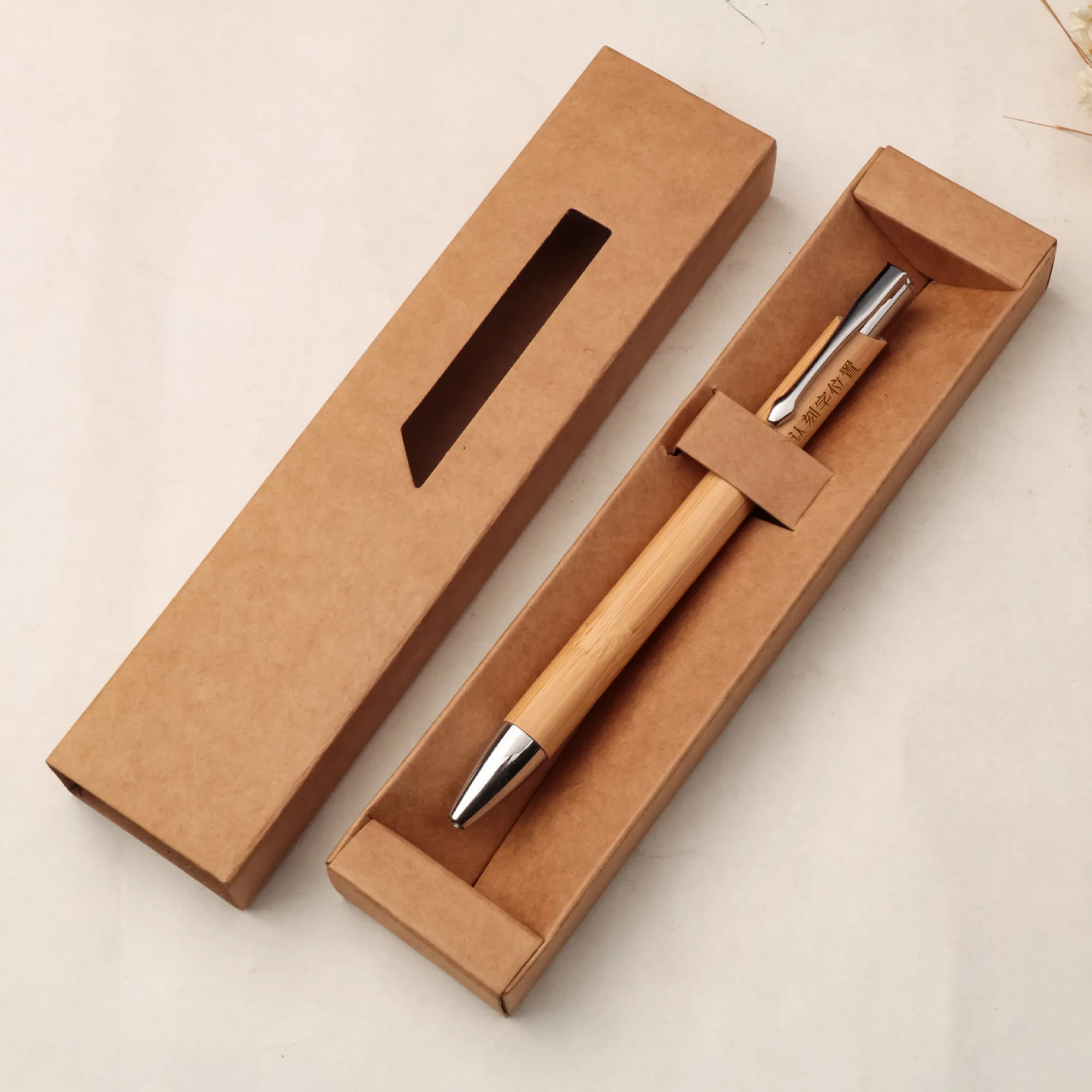 Push-Button Ballpoint Pen with Bamboo Barrel thumbnail 8