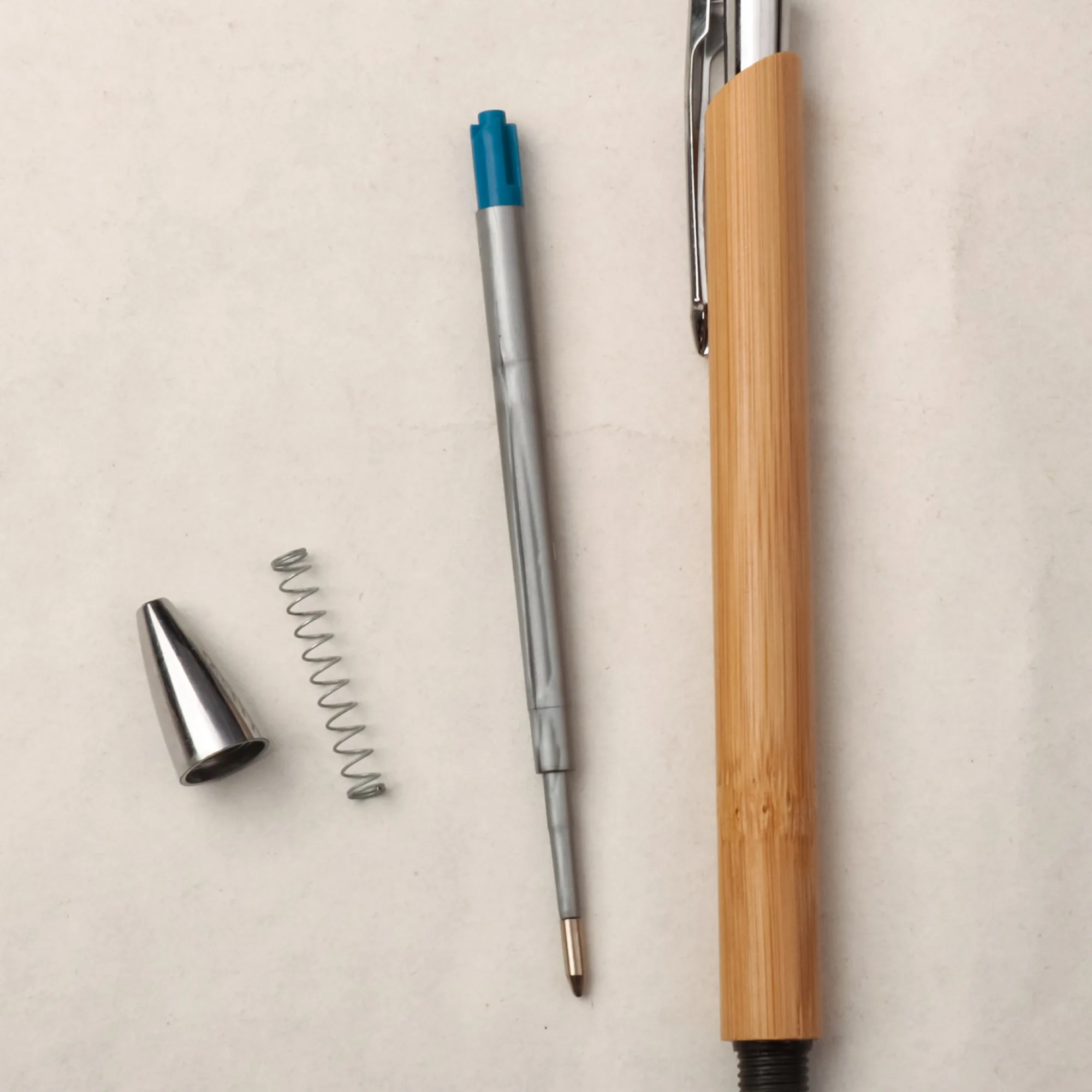Push-Button Ballpoint Pen with Bamboo Barrel thumbnail 5