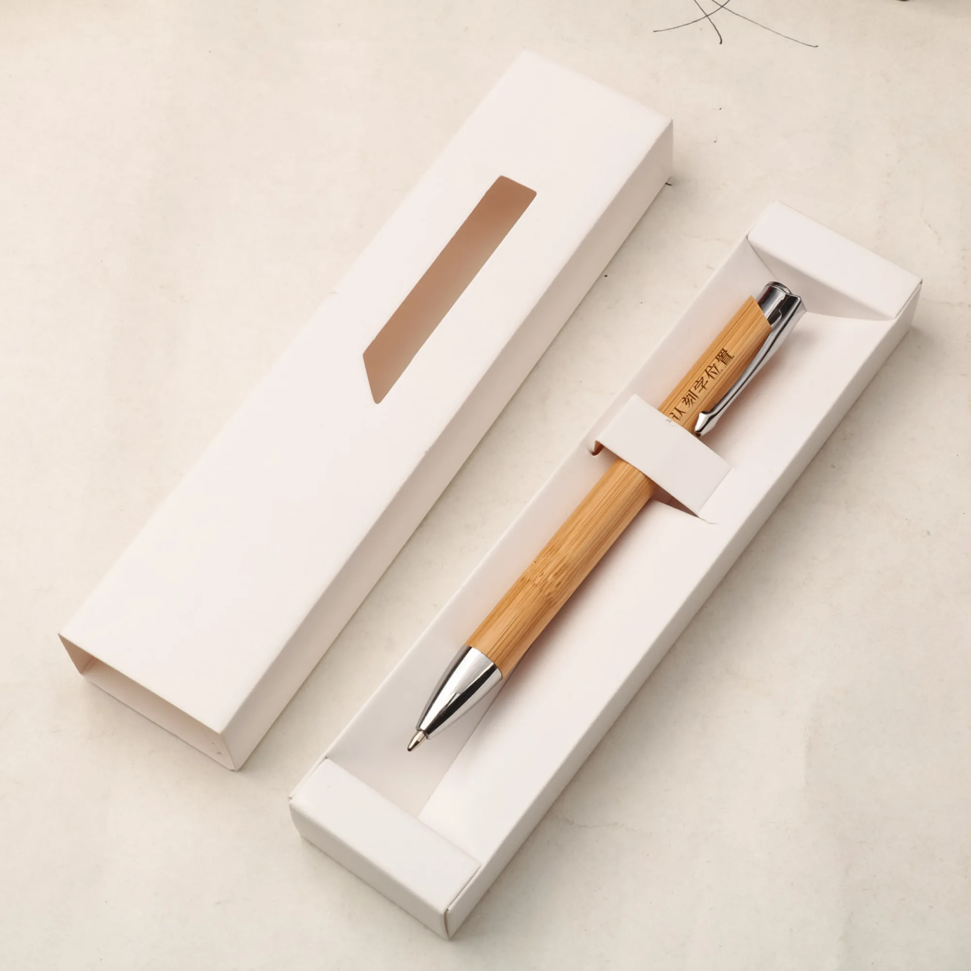 Push-Button Ballpoint Pen with Bamboo Barrel thumbnail 9