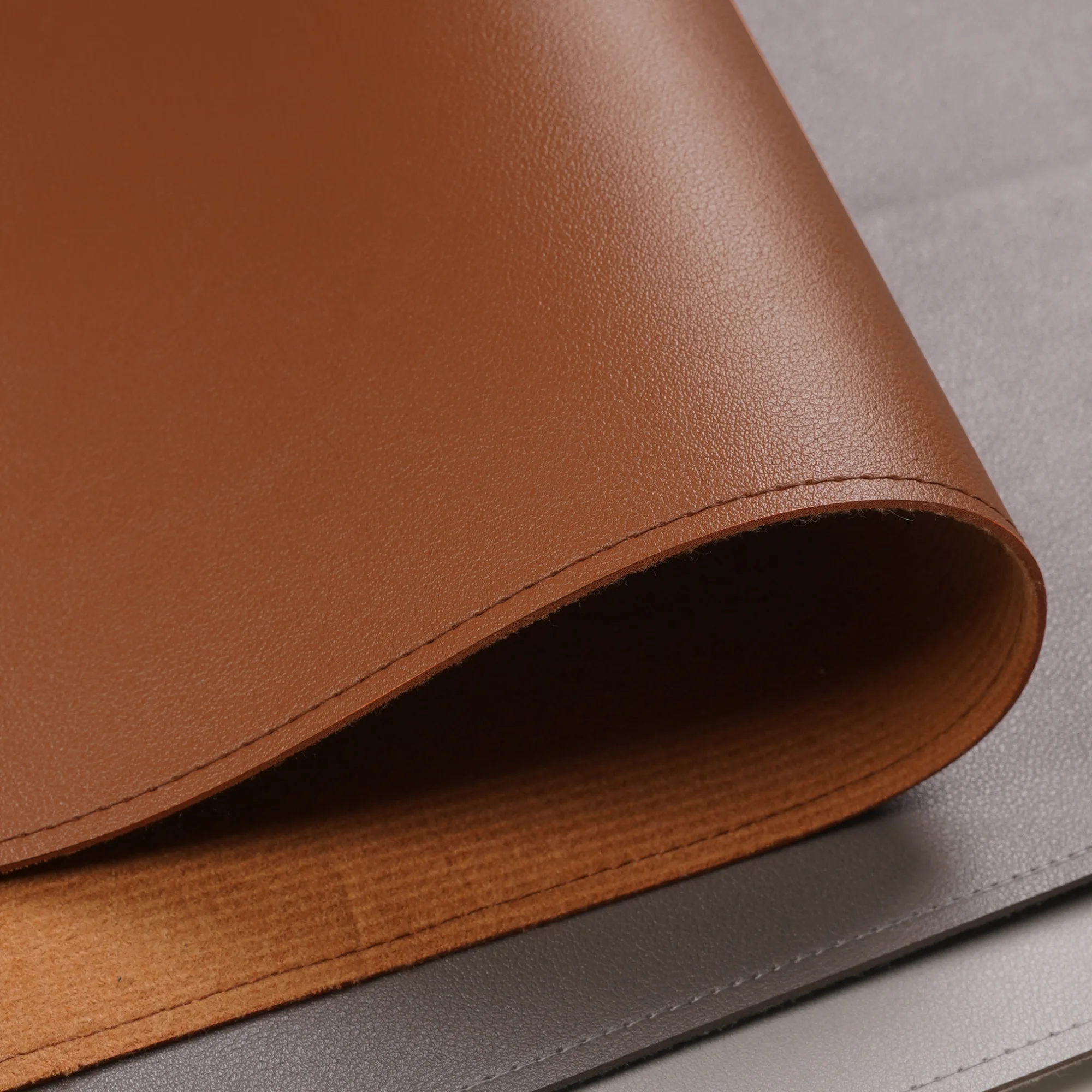 Oversized Rectangular Leather Desk Mat with Anti-Slip Velvet Bottom thumbnail 2