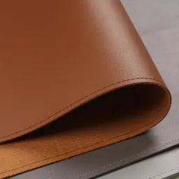 Oversized Rectangular Leather Desk Mat with Anti-Slip Velvet Bottom thumbnail 3