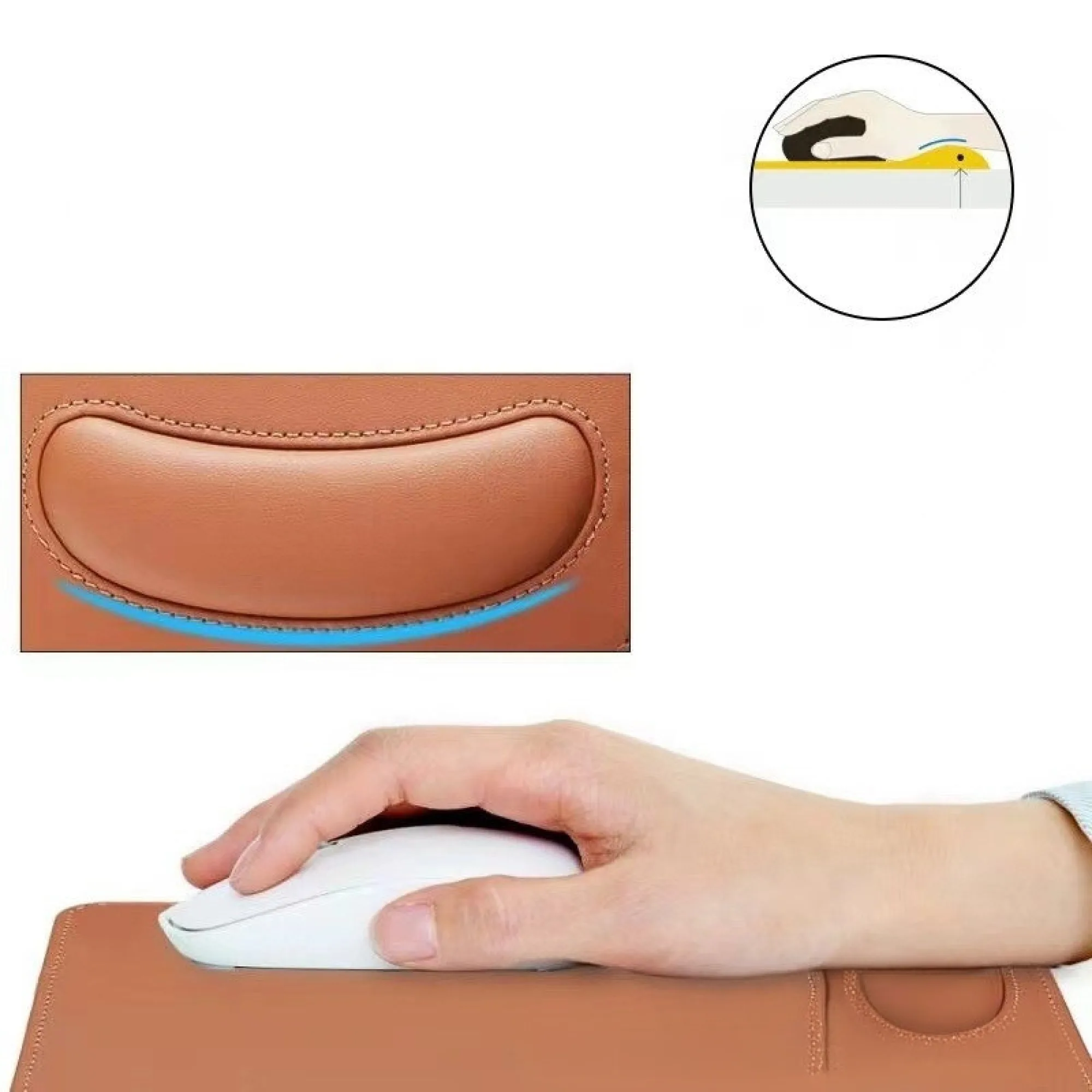 15W Wireless Charging Mouse Pad with Wrist Rest thumbnail 3