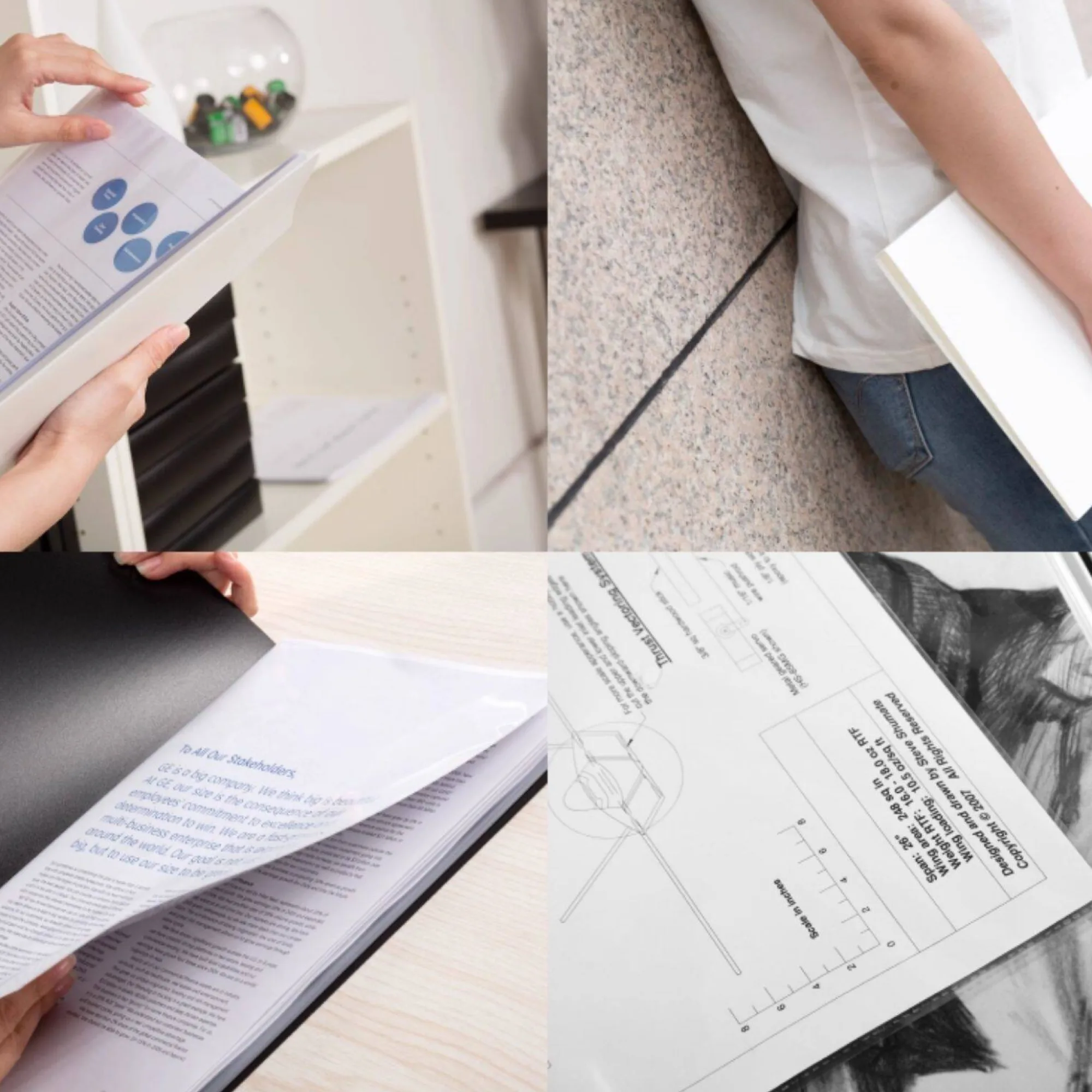Liang Shan F006 Insert Page Document Folder with Cover, A4/A3, 12/24/48 Pockets thumbnail 5