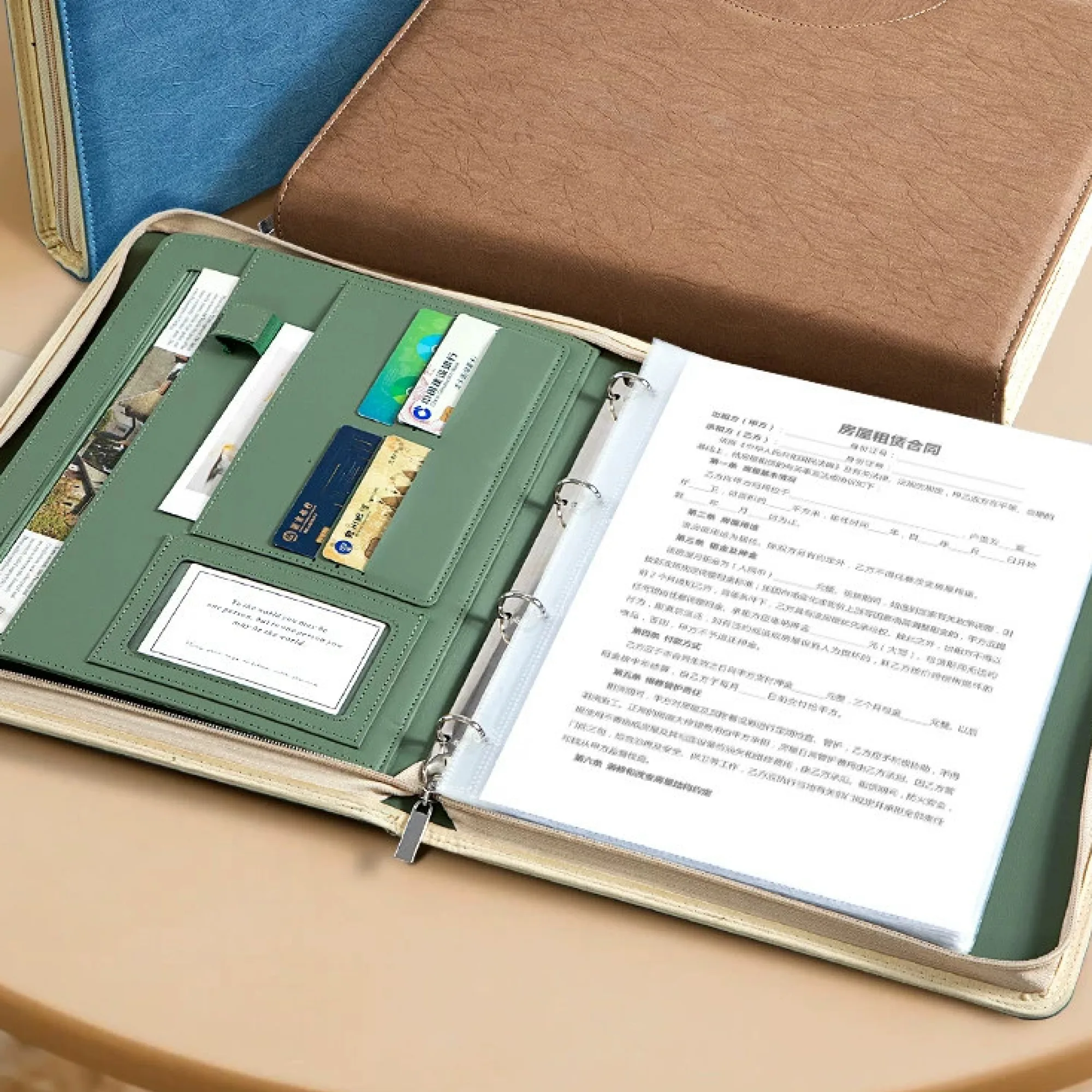 A4 Loose-leaf Folder with Zipper Closure