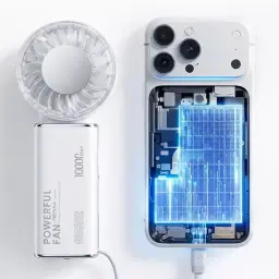 REMAX SF28 Series 10000mAh Handheld/Desktop/Neck-Hanging Fan thumbnail 4